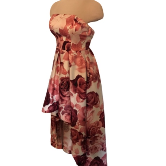 Speechless Strapless Floral Print Dress✨Size 3 - Picture 4 of 6
